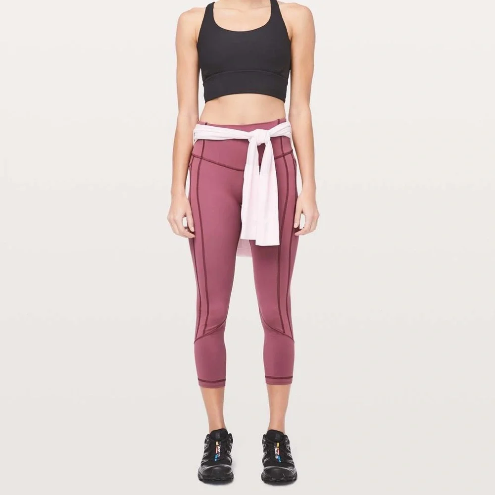 Lululemon All the Right Places Crop Legging in “Misty Merlot”